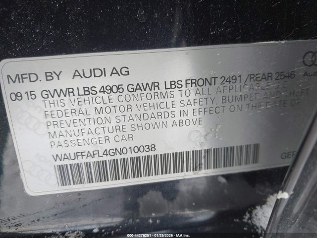 2016 AUDI A4 WAUFFAFL4GN010038 Photo 8