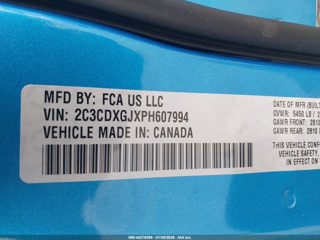 2C3CDXGJXPH607994 Dodge Charger Scat Pack