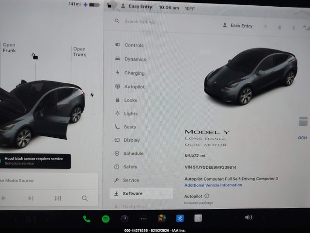 Aukcja sprzedaży 2021 Tesla Model Y Long Range Dual Motor All-wheel Drive, vin: 5YJYGDEE9MF239614, numer aukcji: 44276355