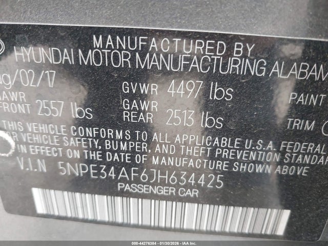 Hyundai SONATA SEL 2018 5NPE34AF6JH634425 Image 9