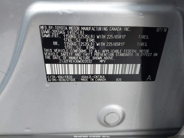 Toyota RAV4 LE 2016 2T3ZFREV3GW302032 Image 9