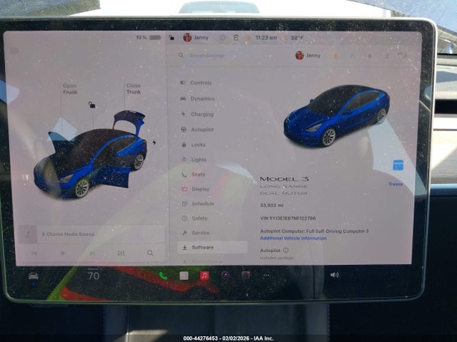 2022 TESLA MODEL 3 5YJ3E1EB7NF122796 Photo 6