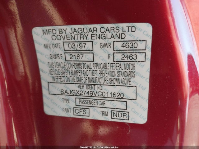 1997 JAGUAR XK8 SAJGX2749VC011620 Photo 8