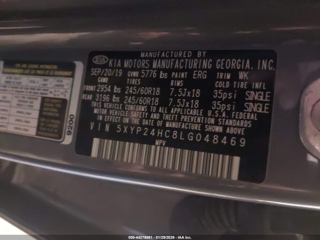 5XYP24HC8LG048469 KIA Telluride Lx