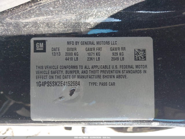 Buick Verano Leather Group 2014 1G4PS5SK2E4152684 Image 9