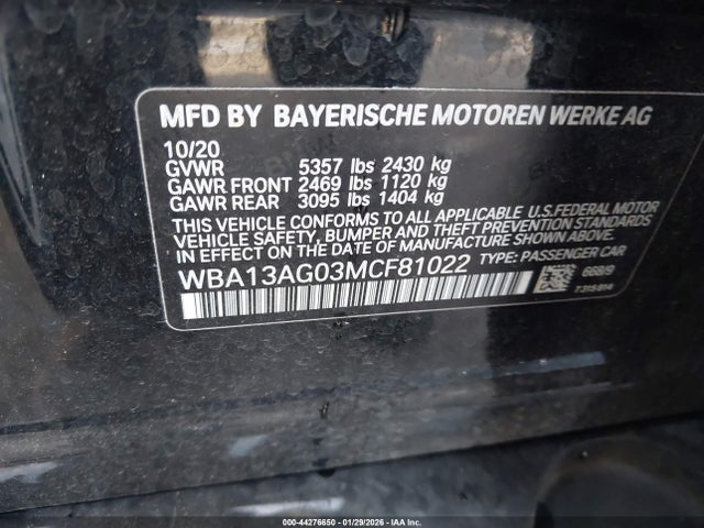 2021 BMW 530E WBA13AG03MCF81022 Photo 8