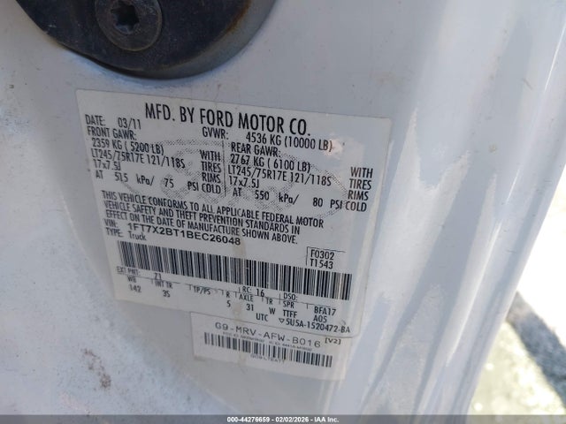 2011 FORD F-250 1FT7X2BT1BEC26048 Photo 8