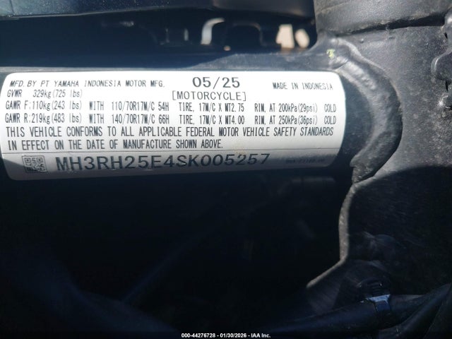 Yamaha Yfz320 A 2025 MH3RH25E4SK005257 Image 10