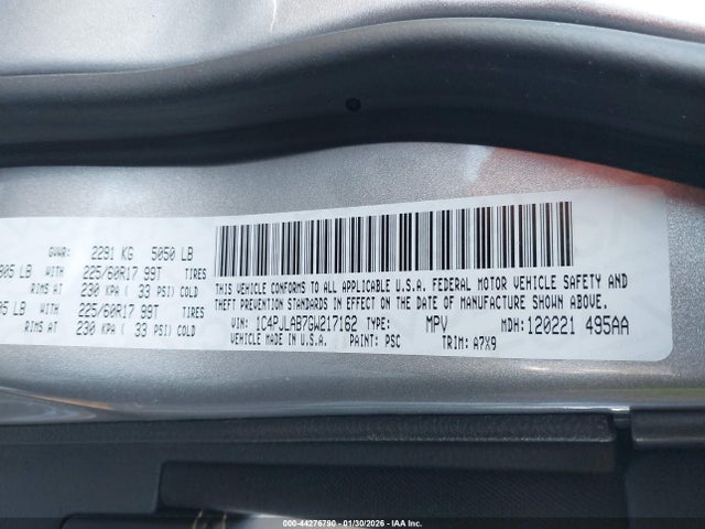 1C4PJLAB7GW217162 Jeep Cherokee Sport