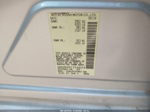 Nissan LEAF SV 2015 1N4AZ0CP4FC314024 Image 9