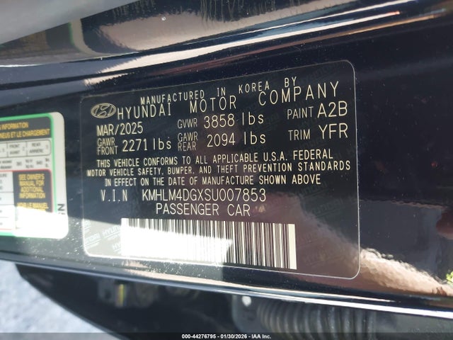 KMHLM4DGXSU007853 Hyundai Elantra Sel Sport