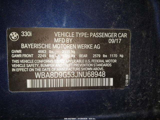 2018 BMW 330I WBA8D9G53JNU68948 Photo 8