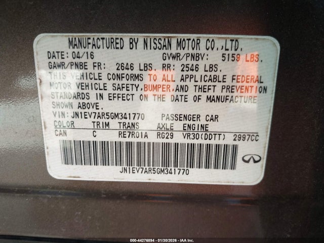 2016 INFINITI Q50 JN1EV7AR5GM341770 Photo 8