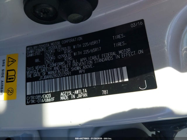 JTJBARBZ8G2073991 Lexus NX 200T