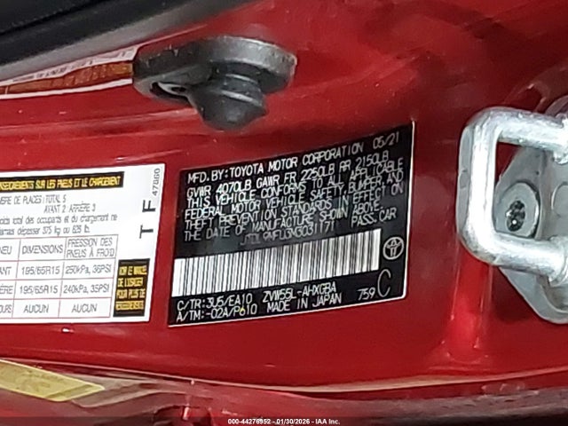 2021 TOYOTA PRIUS JTDL9MFU3M3031171 Photo 8