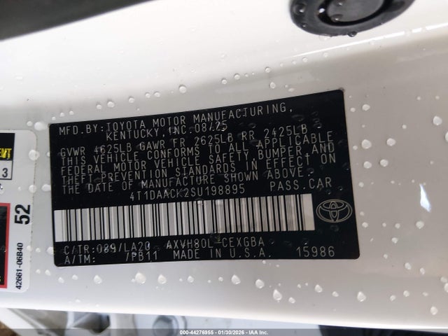 Toyota CAMRY XLE 2025 4T1DAACK2SU198895 Image 9