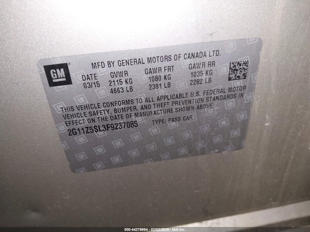 2G11Z5SL3F9237085 Chevrolet IMPALA LS