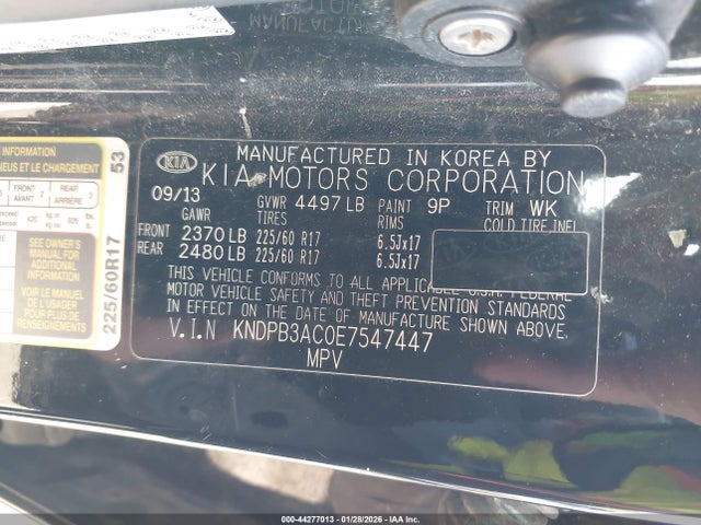 KIA Sportage Lx 2014 KNDPB3AC0E7547447 Image 9