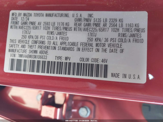 7MMVAABW8SN106633 Mazda Cx-50 Hybrid Preferred Package