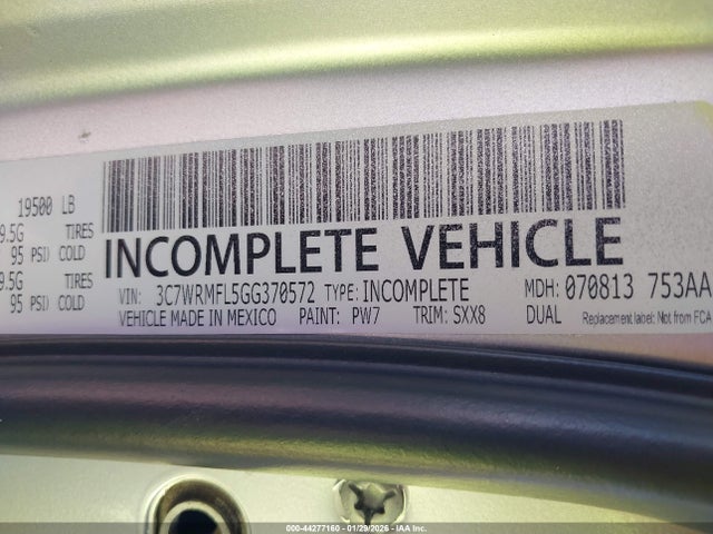 3C7WRMFL5GG370572 RAM 5500 Chassis Tradesman/slt/laramie