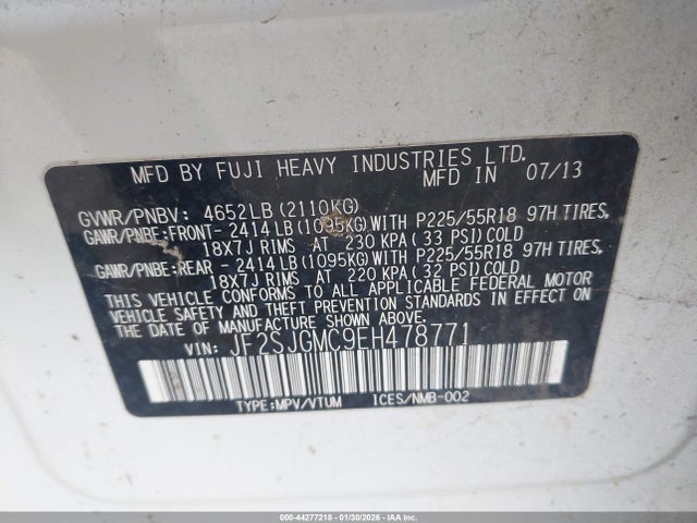 Subaru Forester 2.0xt Touring 2014 JF2SJGMC9EH478771 Image 9