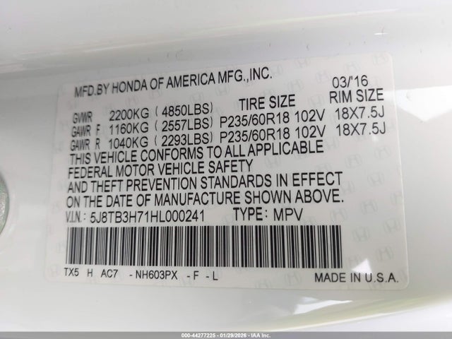 2017 ACURA RDX 5J8TB3H71HL000241 Photo 8