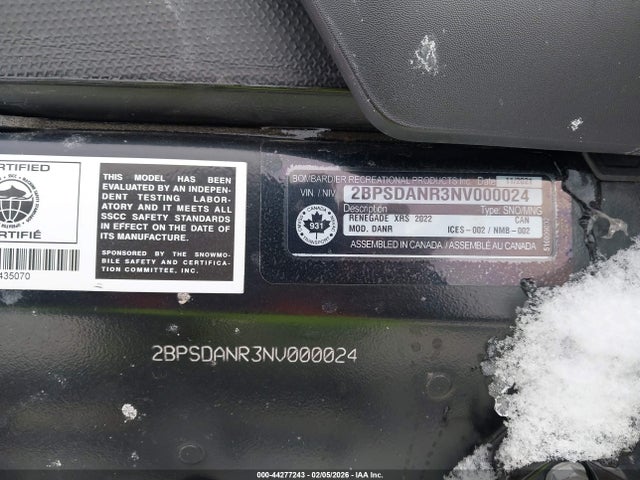 Ski-Doo Renagade 600 2022 2BPSDANR3NV000024 Image 9