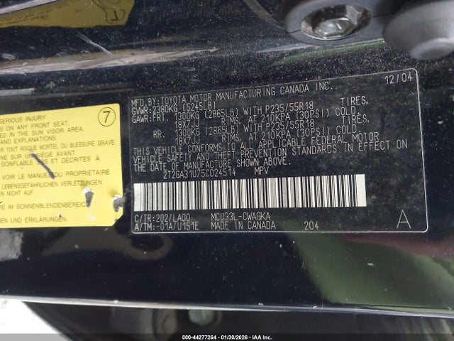 Продажа на аукционе авто 2005 Lexus Rx 330, vin: 2T2GA31U75C024514, номер лота: 44277264