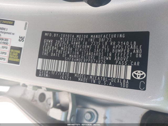 Toyota COROLLA LE 2023 5YFB4MDE8PP074826 Image 9