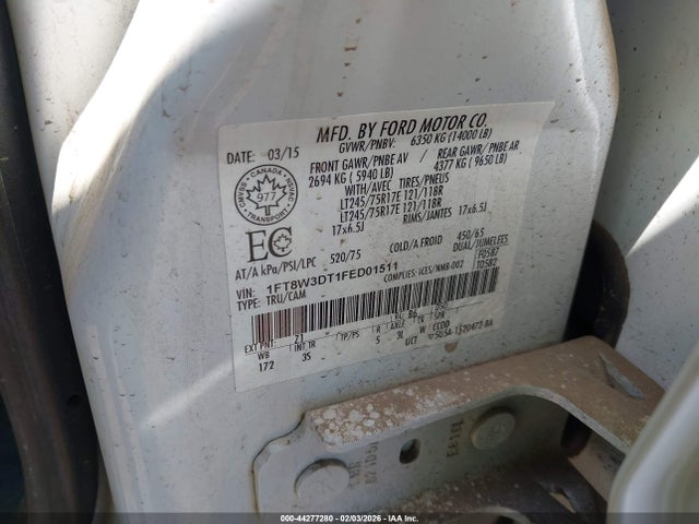 Ford F-350 Xlt 2015 1FT8W3DT1FED01511 Image 8