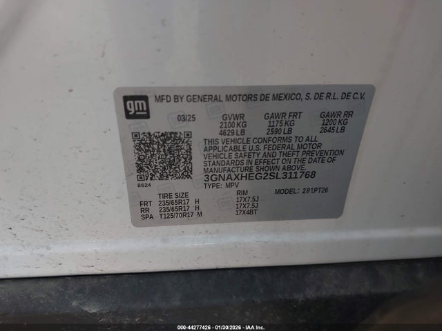 3GNAXHEG2SL311768 Chevrolet Equinox Fwd Lt