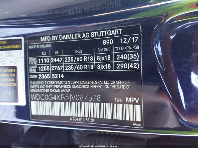 WDC0G4KB5JV067578 Mercedes-Benz Glc 300 4matic