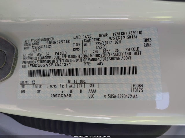 Ford Escape Active 2023 1FMCU0GN5PUA41371 Image 9