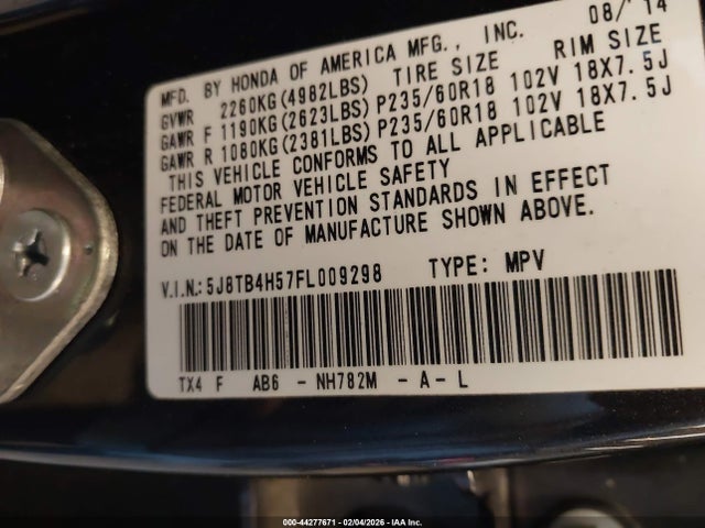 2015 ACURA RDX 5J8TB4H57FL009298 Photo 8