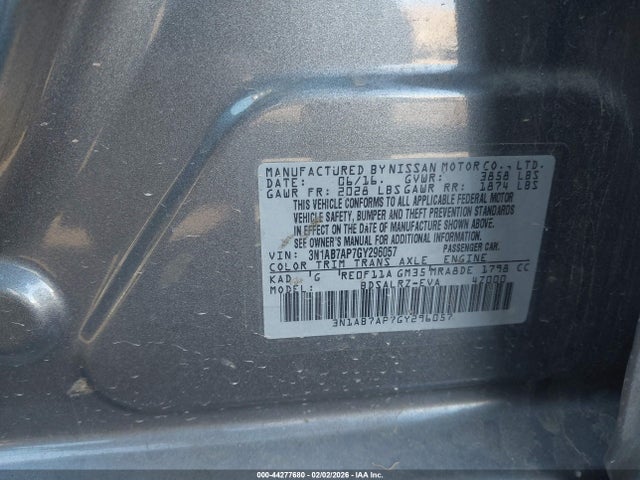 3N1AB7AP7GY296057 Nissan SENTRA SR