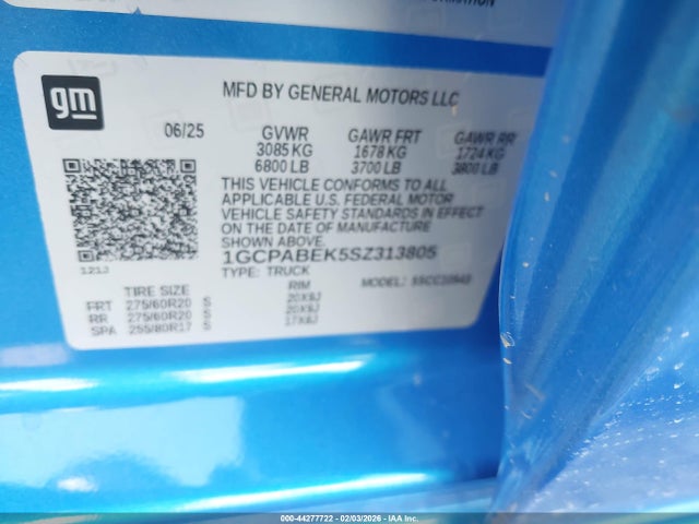 2025 CHEVROLET SILVERADO 1500 1GCPABEK5SZ313805 Photo 8