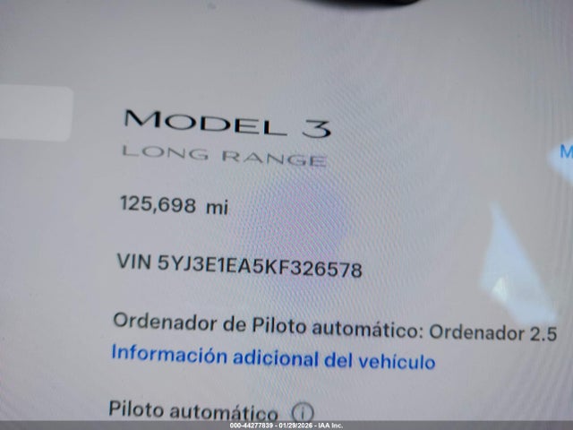 Tesla Model 3 Long Range/mid Range/standard Range/standard Range Plus 2019 5YJ3E1EA5KF326578 Image 15