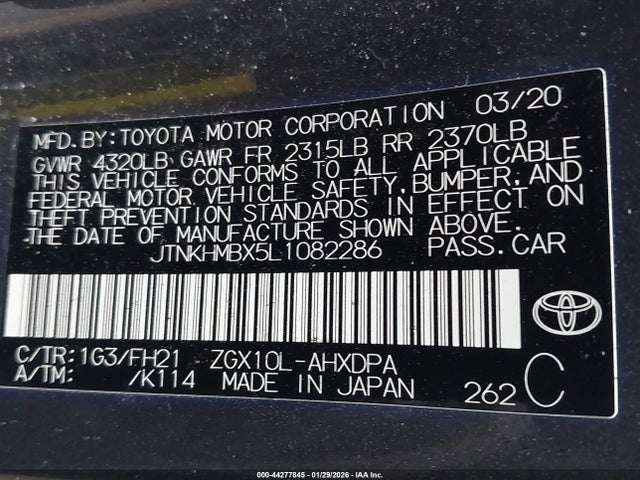 JTNKHMBX5L1082286 Toyota C-HR LE