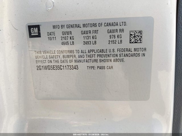 2012 CHEVROLET IMPALA 2G1WG5E35C1173343 Photo 8