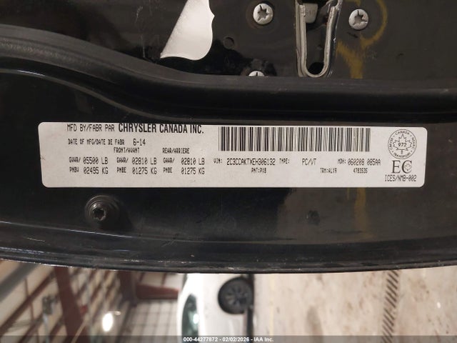 44277872 :رقم المزاد ، 2C3CCAKTXEH306132 vin ، 2014 Chrysler 300c مزاد بيع