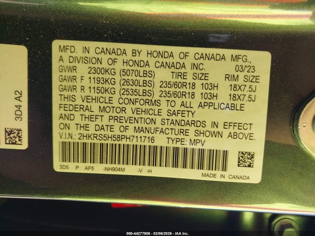 2023 HONDA CR-V HYBRID 2HKRS5H58PH711716 Photo 8