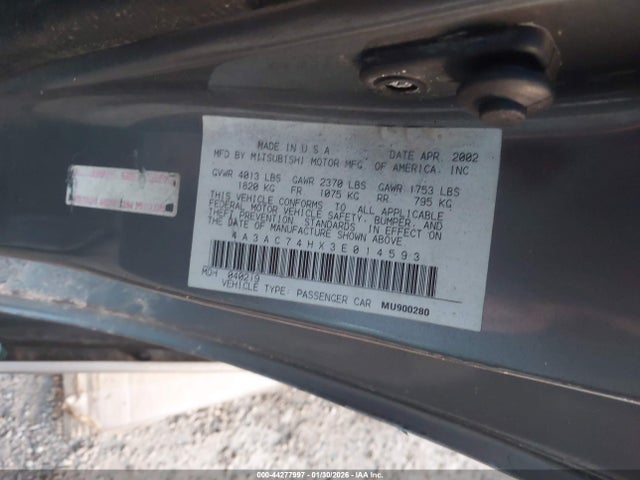 2003 MITSUBISHI ECLIPSE 4A3AC74HX3E014593 Photo 8