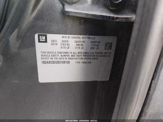 2014 CADILLAC CTS 1G6AX5SX2E0168126 Photo 8