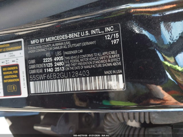 2016 MERCEDES-BENZ C 450 AMG 55SWF6EB2GU128403 Photo 8