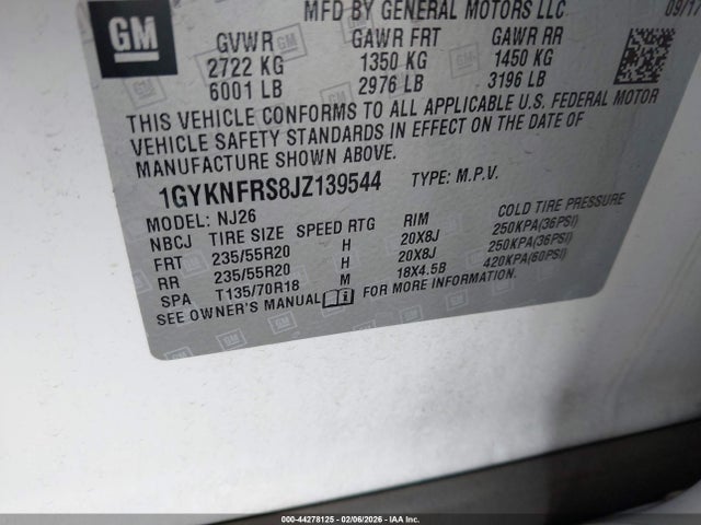 2018 CADILLAC XT5 1GYKNFRS8JZ139544 Photo 8