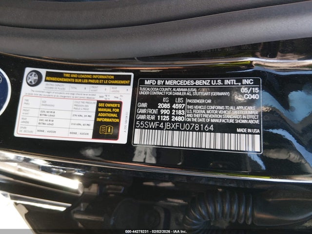55SWF4JBXFU078164 Mercedes-Benz C 300