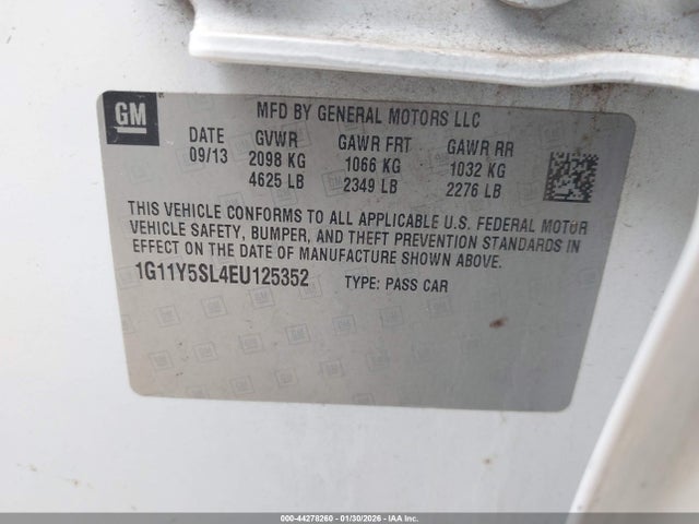 1G11Y5SL4EU125352 Chevrolet Impala 1ls