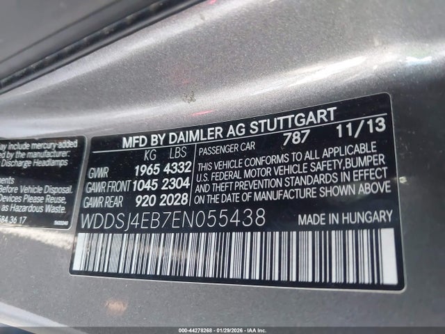 Mercedes-Benz CLA 250 2014 WDDSJ4EB7EN055438 Image 9