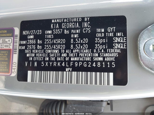2023 KIA SORENTO 5XYRK4LF9PG248115 Photo 8