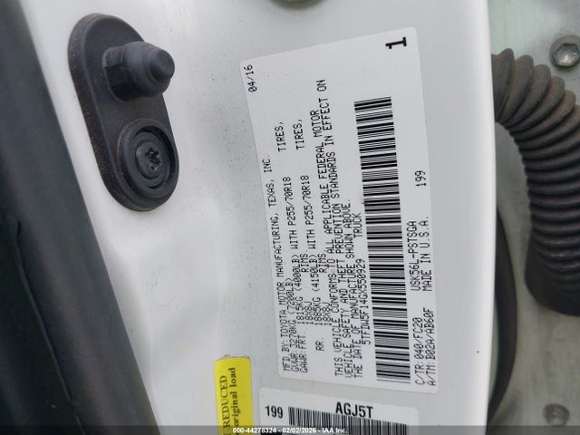 2016 TOYOTA TUNDRA 5TFDW5F14GX550929 Photo 8